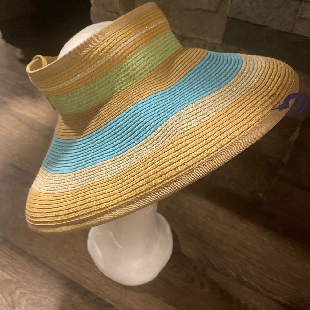Croft & Barrow Straw Multicolor Velcro Hat, Women’s OS